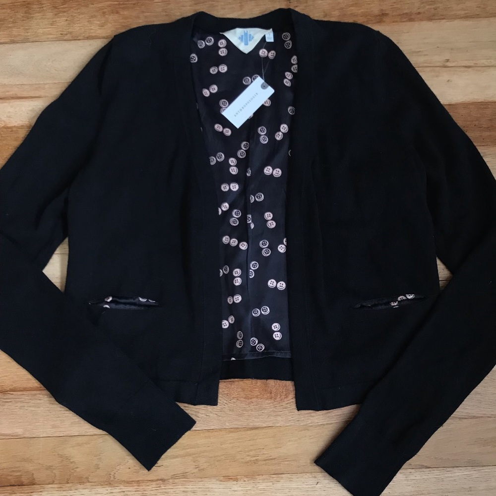 Anhropology Black Cardigan
